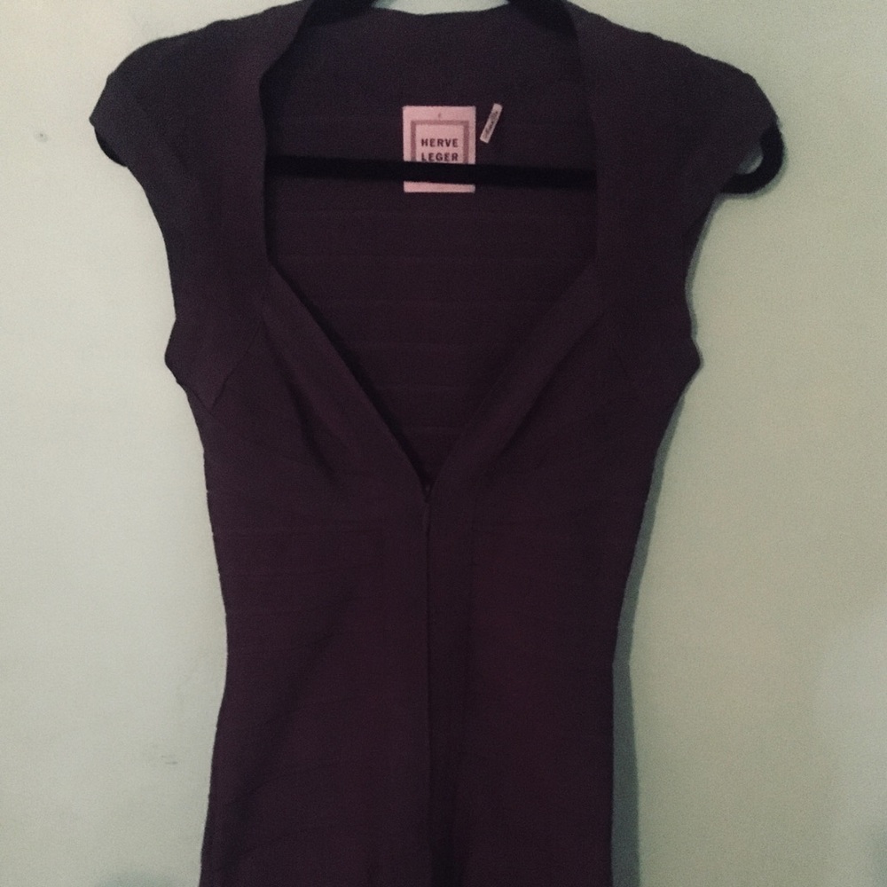 Herve Leger Gray Dress